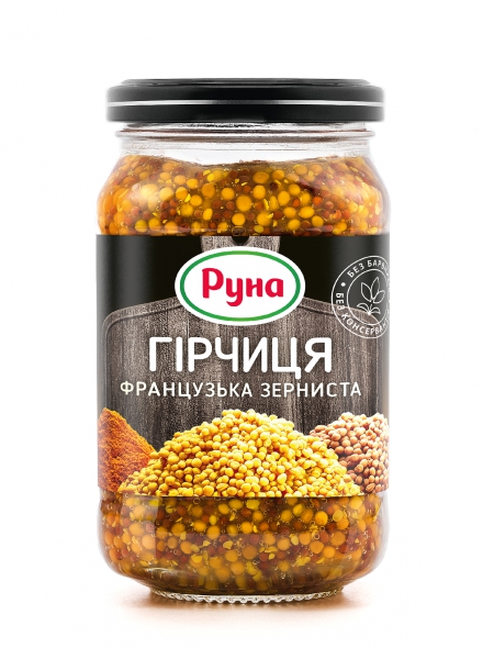 Горчица французская с зернами 210г, Руна